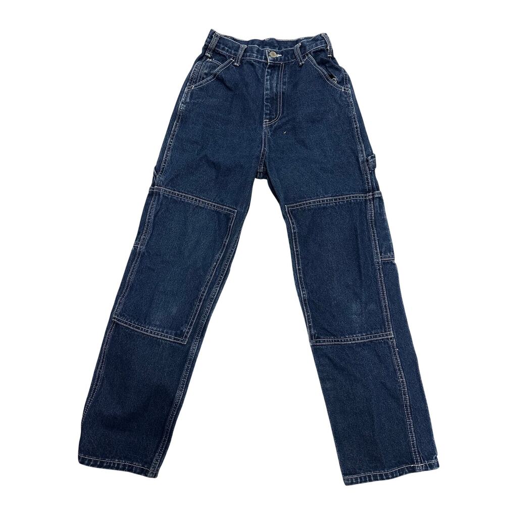 Brandy Melville Painter High Rise Blue Dark Wash Y2K Carpenter Jeans, Small
